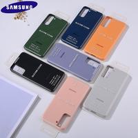 Oryginalny Samsung Galaxy S21 + S21 Ultra S 21 przypadku wysokiej jakości miękkiego silikonu pokrywa Samsung Galaxy S21 Plus ochraniacz powłoki i pudełko 1
